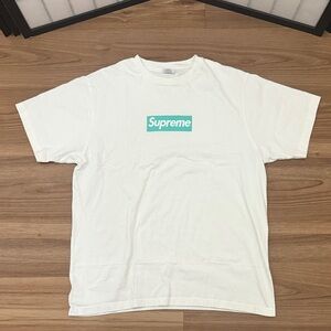 Supreme TIFFANY & CO White Tee BOX LOGO